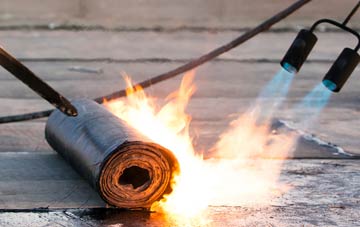 New Leake asphalt flat roofing repairs